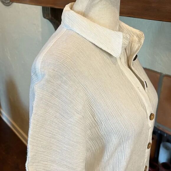 ASOS DESIGN White button through shirt romper, 4! - Picture 5 of 9